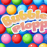カラフルな泡の背景に「Bubble Plopper」という文字。