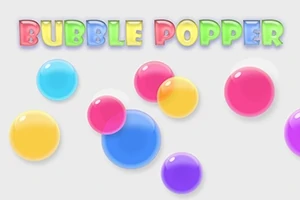 カラフルな泡と「BUBBLE POPPER」という文字。