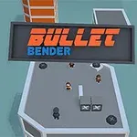 ビルの屋上に3人のキャラクターがいて、上に「BULLET BENDER」という看板がある。