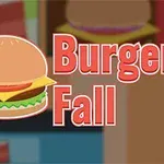 ハンバーガーのイラストと「Burger Fall」という赤い文字。