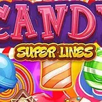 カラフルなキャンディと「CANDY SUPER LINES」の文字が配置されたデザイン。