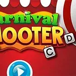赤い背景に「Carnival Shooter」というカラフルな文字とアヒルのイラストが描かれたデザイン。