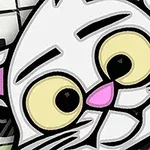 白い猫のキャラクターが数字のパズルのピースの横にいるイラスト。