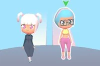 テーマに合った服を着てキャットウォークを歩く