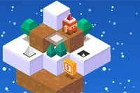 サンタを山頂からジャンプさせて危険な道を避けよう