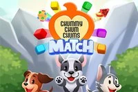 カラフルな犬のブロックマッチゲーム