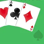 緑色の背景に4枚のエースのトランプカード（スペード、ハート、クラブ、ダイヤ）が並んでいる。