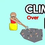 ハンマーを持ったキャラクターが岩を登ろうとしているイラスト。