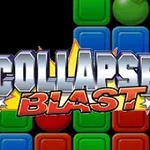 カラフルなブロックの上に「COLLAPSE!