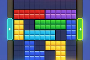 カラフルなブロックが縦横に並んだパズル。