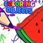 カラフルなクレヨンでスイカのイラストを塗っている様子。