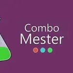 紫色の背景に緑色の液体が入ったフラスコと「Combo Mester」の文字。