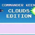 青い背景にピクセルアートのキャラクターと「CLOUDS EDITION」と描かれたテキスト。