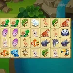 動物のアイコンが並んだパズル風のゲームボード。