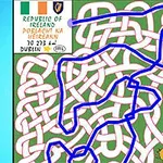 アイルランドの複雑な迷路が描かれた地図。