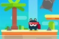 猫を一番下のプラットフォームまで落として助けよう