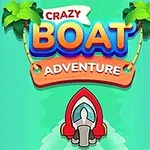 緑の背景に「CRAZY BOAT ADVENTURE」と書かれたタイトルの下にボートが描かれている。