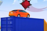 高所プラットフォームで障害物が多い楽しい車駐車ゲーム