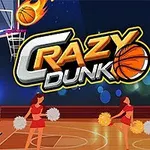 バスケットボールのコートで踊るチアリーダーと炎を纏ったバスケットボールのグラフィック。