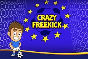 サッカー選手のイラストがサッカーボールの横に立っている青と紫の背景に黄色の星が描かれた画像。