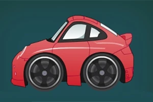 赤い小型車のイラスト。