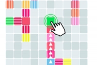 色の付いた四角をつなぐクロスワードゲーム
