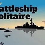タイトルと戦艦のシルエットが夕焼けの背景に浮かぶイラスト。