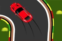道路の車を操作するカジュアルゲーム
