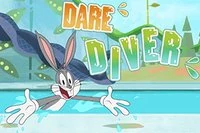 バッグス・バニーがプールへジャンプダイブ