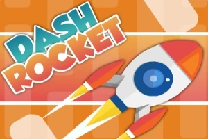 オレンジ色の背景にカラフルなロケットが描かれているイラスト。