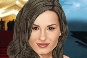 女性のイラストが描かれ、背後にレッドカーペットとシルエットの人々が見える。