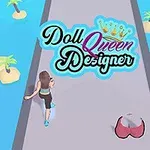 女性キャラクターが真ん中に位置する道を歩いており、周囲には小さな島とヤシの木がある。