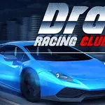 青いスポーツカーと「Drag Racing Club」の文字が描かれた画像。