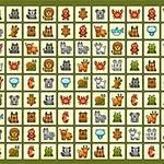 さまざまな動物やアイコンが描かれた多数の正方形のアイコンがグリッド状に整列している。