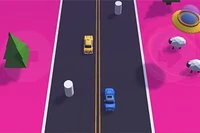 2台の車を同時に操作して障害物を避けよう