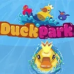 3羽のカラフルなアヒルと「Duckpark