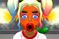 爆笑3Dアクションゲームで激辛チリペッパーを食べ尽くせ