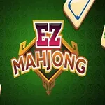 緑色の背景に「EZ MAHJONG」の文字と四つの麻雀牌が配置されている。