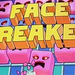 カラフルな怒った顔のブロックと中央に「FACE BREAKER」という文字。