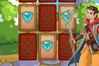 この魔法の脳トレゲームでは、同じカードを見つけるのがタスクです。