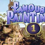 有名な絵画の背景に「Famous Paintings 1」と書かれたテキスト。