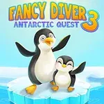 氷の浮き島の上で並んで立つ2羽のペンギン。