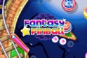 カラフルなグラフィックと「Fantasy Pinball」のロゴが描かれた架空のピンボール台。
