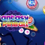 カラフルなグラフィックと「Fantasy Pinball」のロゴが描かれた架空のピンボール台。