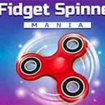 赤いフィジェットスピナーが回転している様子。