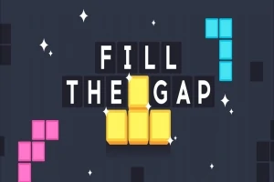 「FILL THE GAP」と書かれた文字とカラフルなブロックが描かれている画像。