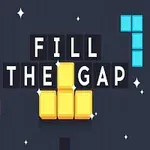 「FILL THE GAP」と書かれた文字とカラフルなブロックが描かれている画像。