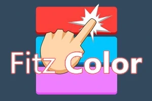 指で赤いボタンを押すイラストと「Fitz Color」の文字。
