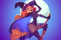 Flappy Witchでジャンプして飛び、パイプを避けよう