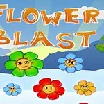 カラフルな花と顔のイラストが描かれており、空には「FLOWER BLAST」という文字があります。
